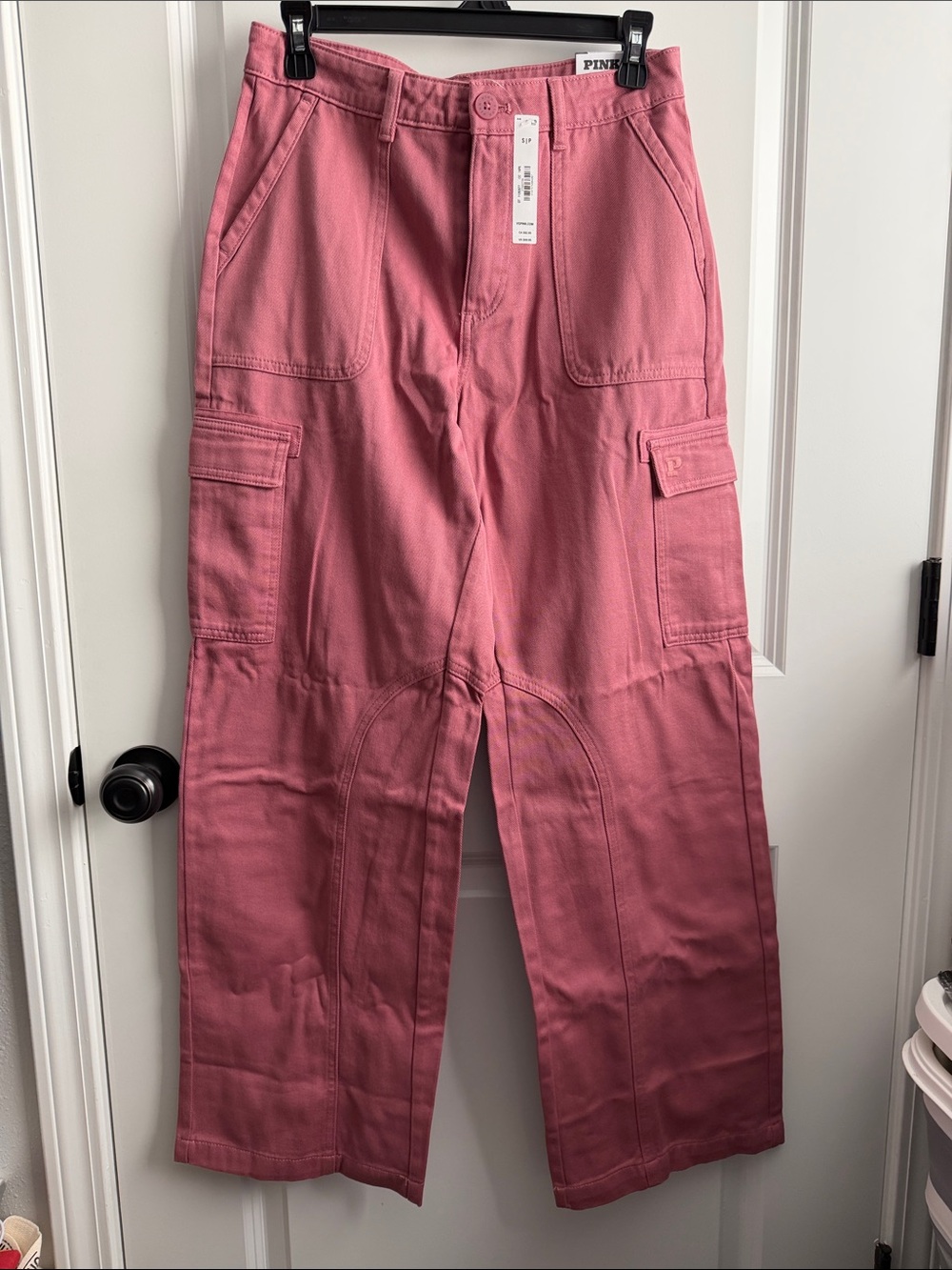 PINK Victoria's Secret Rose-Pink Cargo Utility Pants (Women’s)